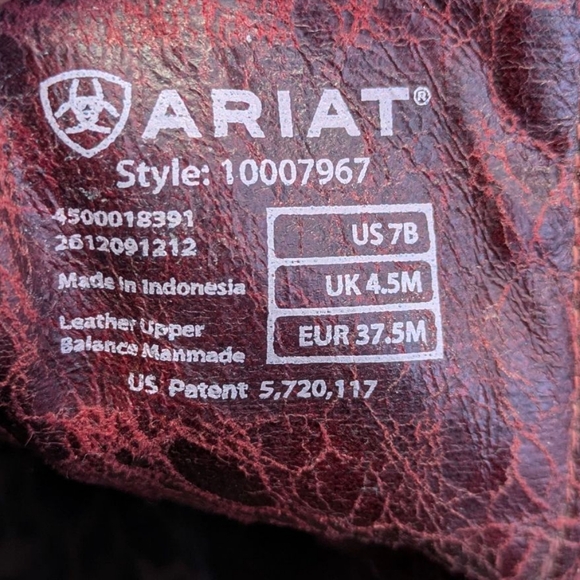 Ariat Billie Western Ankle Boots GUC $180 Size 7B    S3839 - Picture 11 of 13